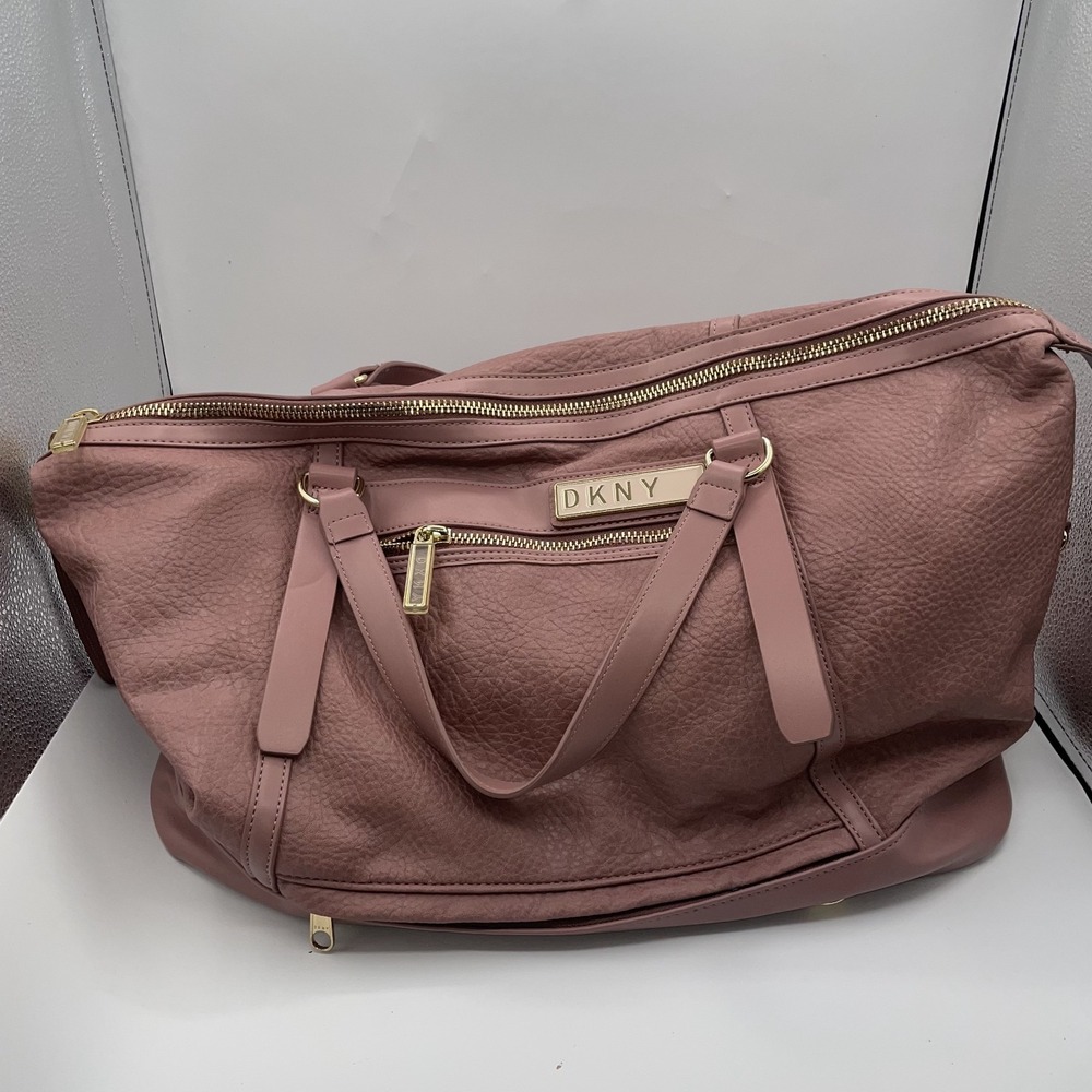 DKNY Rapture Weekender Boarding Bag Womens Primrose Pink Travel Duffle Gym Bag